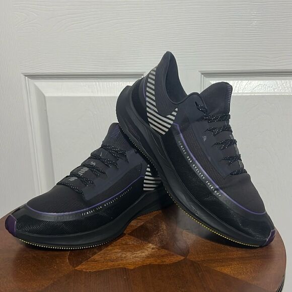 ?? NIKE Zoom Winflo 6 Shield Running Shoes Grey/Black BQ3190-002 Men’s Sz 10.5 main image 4